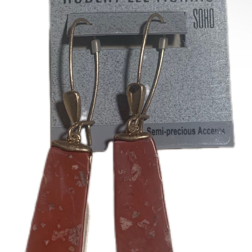 SOHO Gold and Red Earrings.